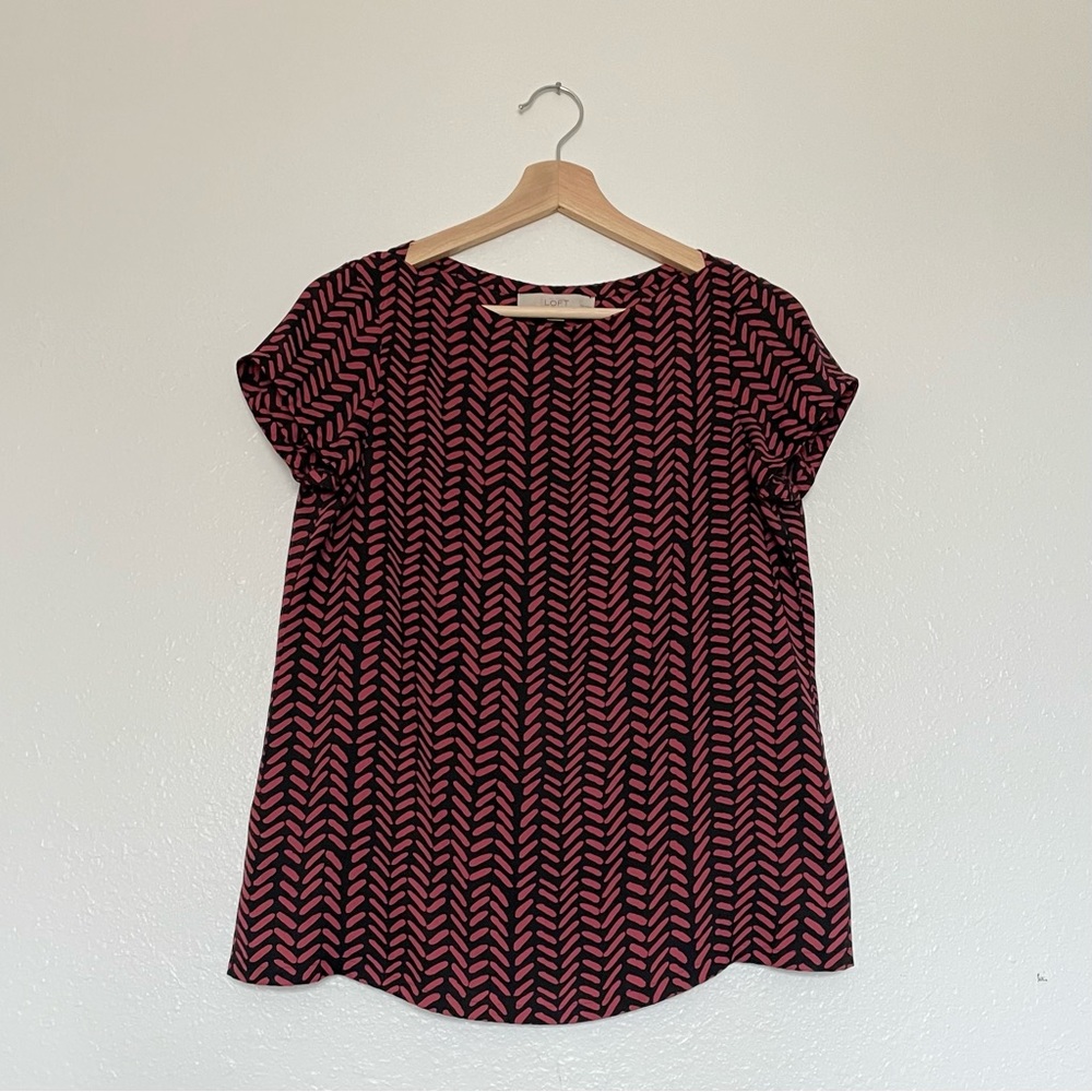 Loft Petites Short Sleeve Blouse